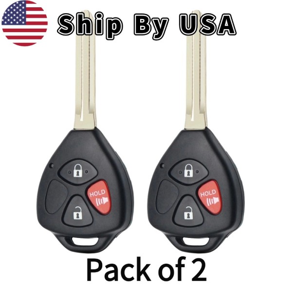 Toyota 3 Button Remote Head Key 2010-2018 For HYQ12BBY G-Chip
